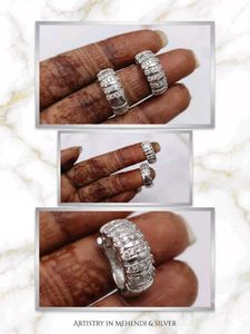 Sparkling Silver & Diamond Hoop Earrings