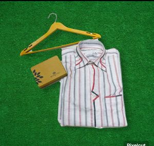 Men's Striped Linen Shirt