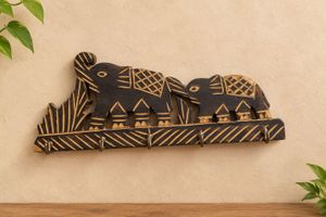 Wooden Elephant Key Holder