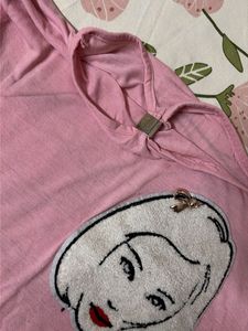 Pink Graphic Print Top