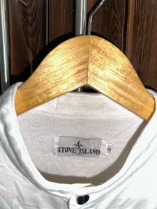 Stone Island White Long Sleeve T-Shirt