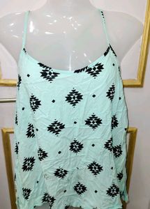 Light Blue Tribal Print Cami Top