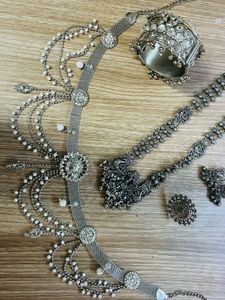 Antique Silver Oxidized Jewelry Set