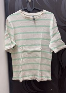 Striped Ribbed Crop Top