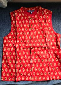 Boys Red Ethnic Kurta Set