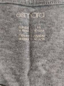 Grey Layered V-Neck Top