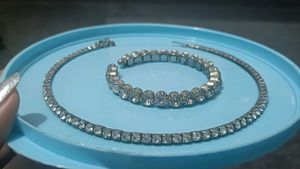 Sparkling Necklace and Bracelet Set