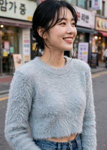 Cozy Faux Fur Cropped Sweater