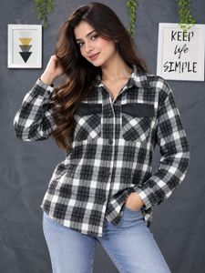 SHEIN Trendy Plaid Shacket