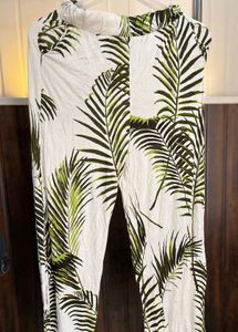 H&amp;M Palm Print Casual Trousers