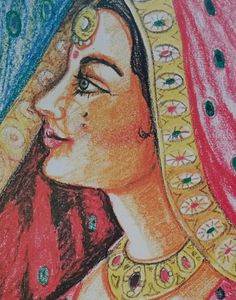 Indian Bride Portrait Art