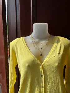 Bright Yellow Cardigan