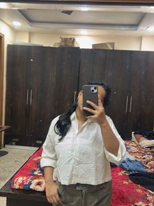 Classic White Cropped Shirt