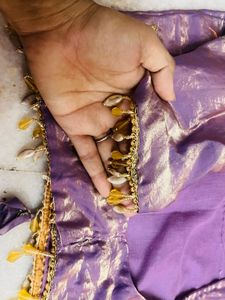 Elegant Purple Embroidered Lehenga Set