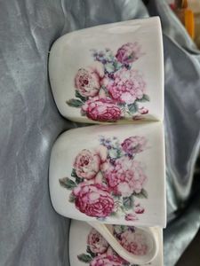 Floral Ceramic Coffee Mugs