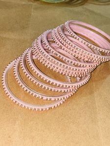 Pretty Pink Stackable Bangles.set of 12