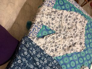 Blue Floral Print Kurta