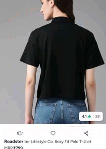 Roadster Life Co. Black Polo T-Shirt(L)