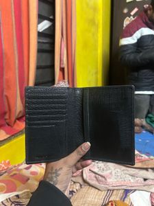Eske Black Leather Passport Holder