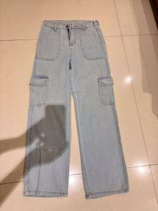 Denim Cargo Jeans