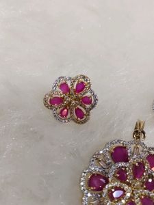 Ruby Pendant Set