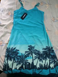 Tropical Palm Print Dress