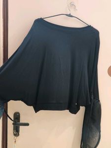 Chic Black Bell Sleeve Top