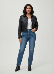 Chic Black Faux Leather Jacket