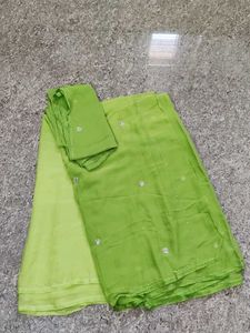 Green Embellished Saree