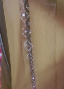Embellished Olive Green organza Saree