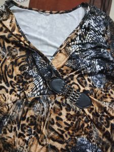 Leopard Print Long Sleeves dress