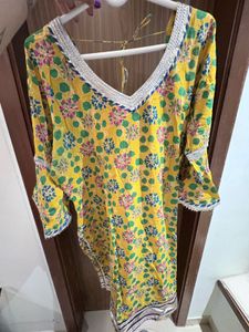 Beautiful Yellow Floral Kurta