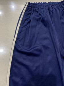 Navy Track Pants with White Stripe