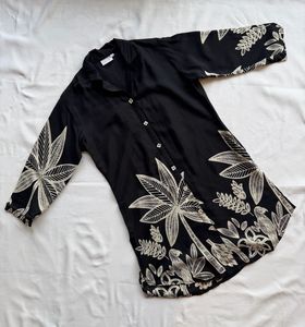 Jisora - Black Printed Kurta Set