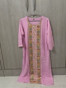 Pink Embellished Kurta
