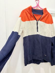Color Block Quarter Zip Pullover