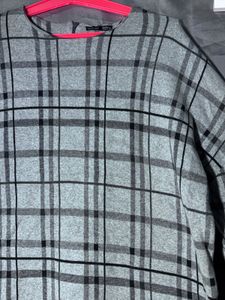 ZARA grey check Tunic top