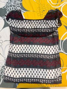 Boho Print Off-Shoulder Top