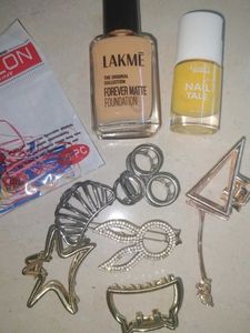 Assorted Hair Clips & Makeup Lot