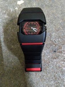 NIKE trending watch black and red strap