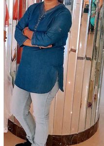 2 piece denim kurta