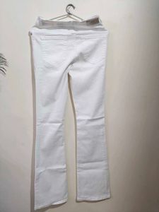 White Bootcut Jeans