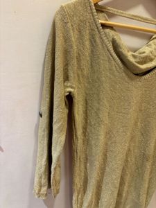 Elegant Gold shimmery V Neck Top