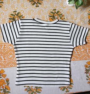 Striped Cropped T-Shirt