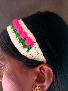 Crocheted Tulip Flower Headband