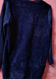 women fuzzy hairy sweater knit