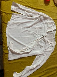 Elegant White Long-Sleeve Blouse