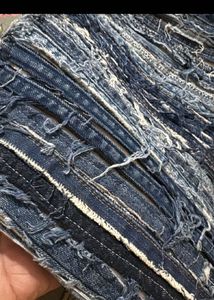 Stylish Denim Patchwork Tote Bag