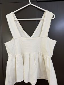 Chic White Peplum Top