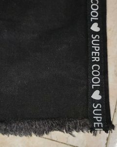 Black Denim Skirt